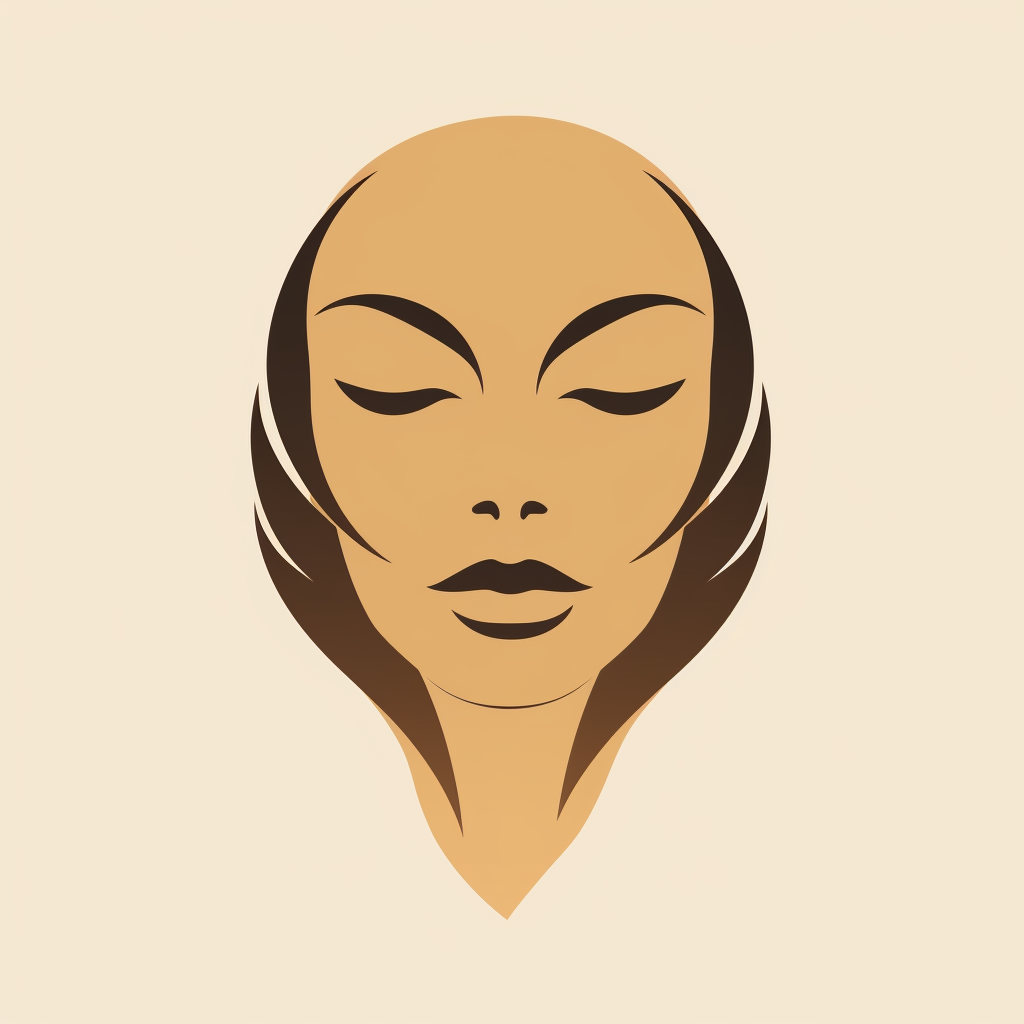 Minimal women face logo design