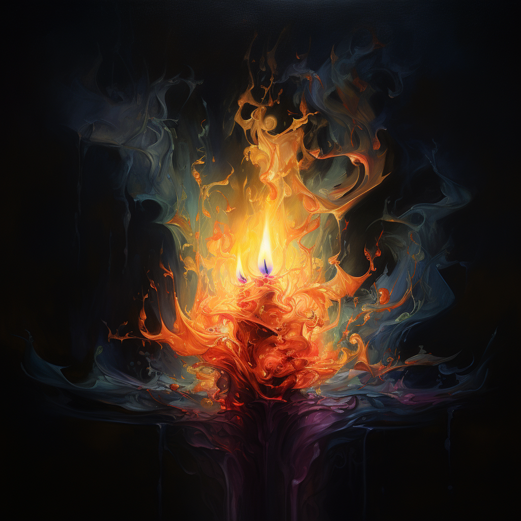 Image of a Flickering Candle Flame