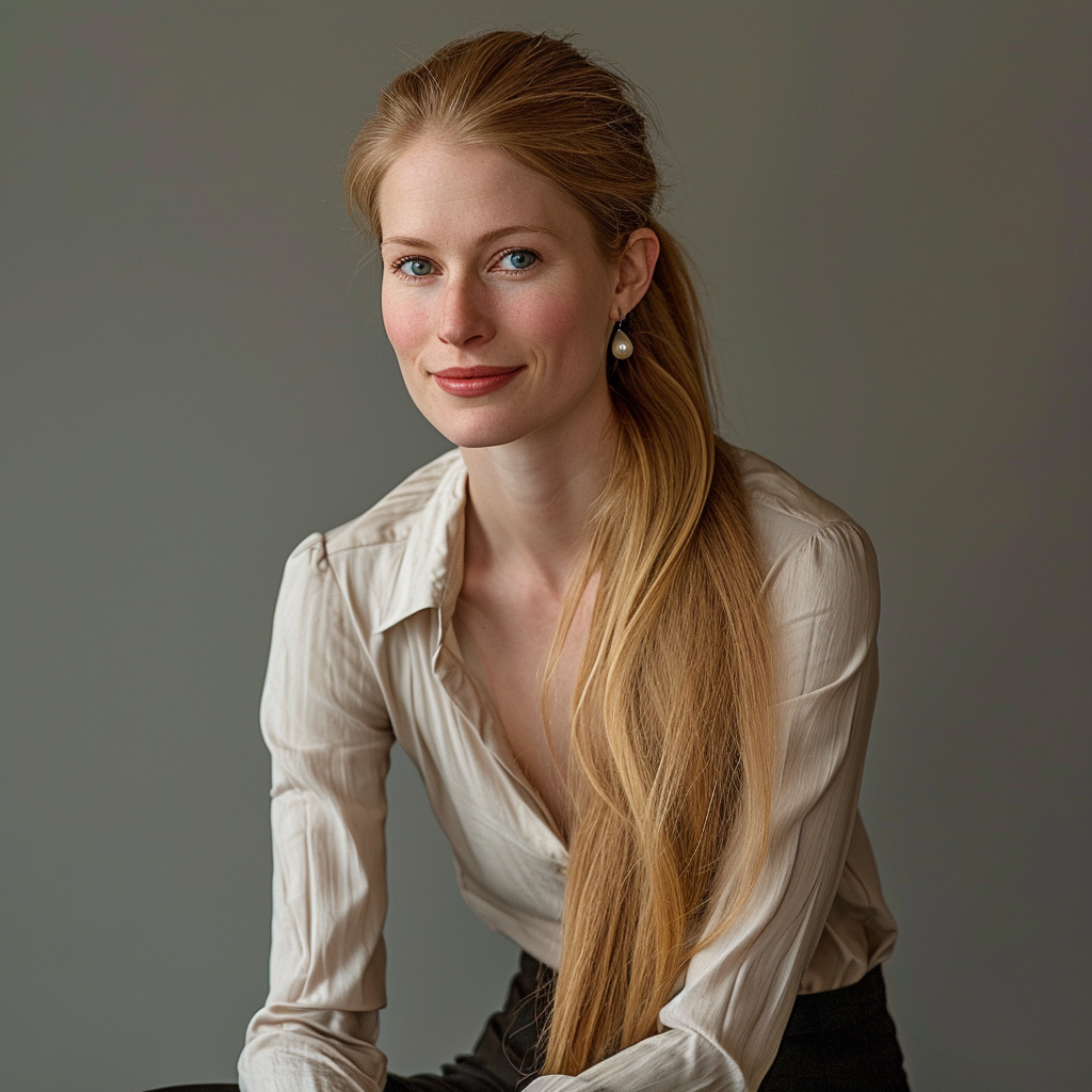 German woman studio portrait