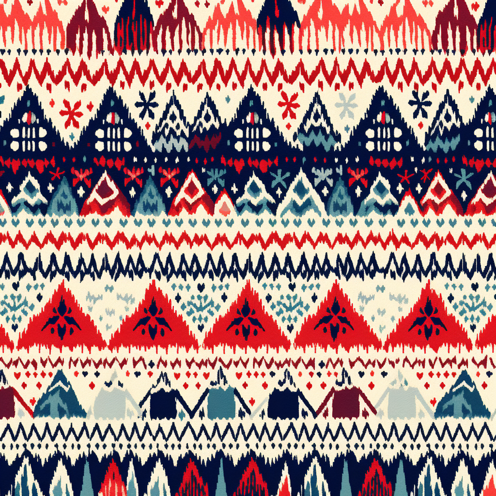 Hand-drawn Fair Isle Mountain Pattern