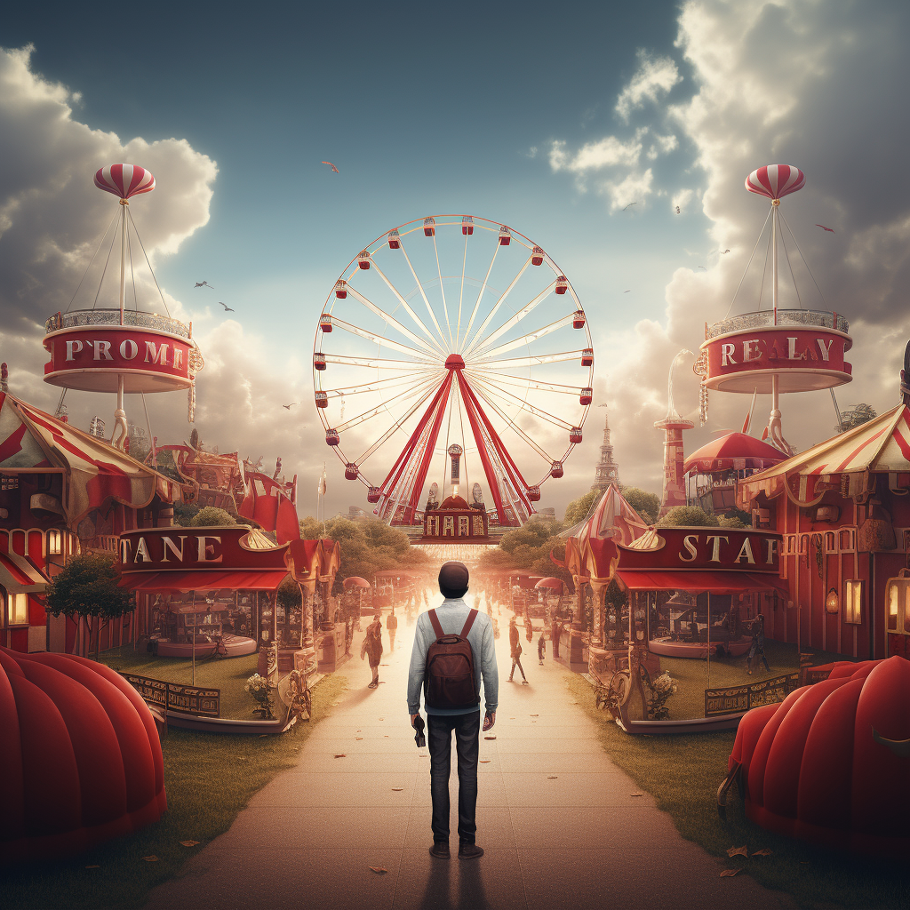 Colorful fair advertising image