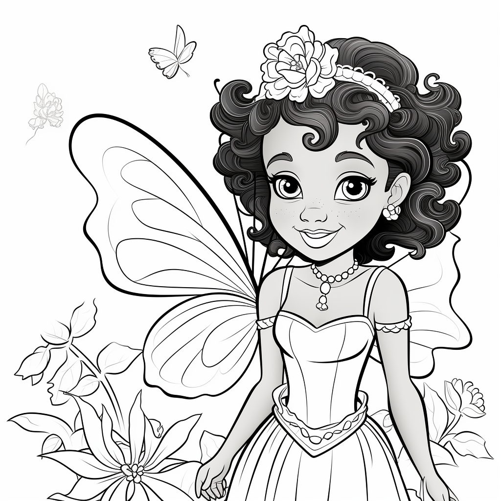 Cute fairy with black girl features