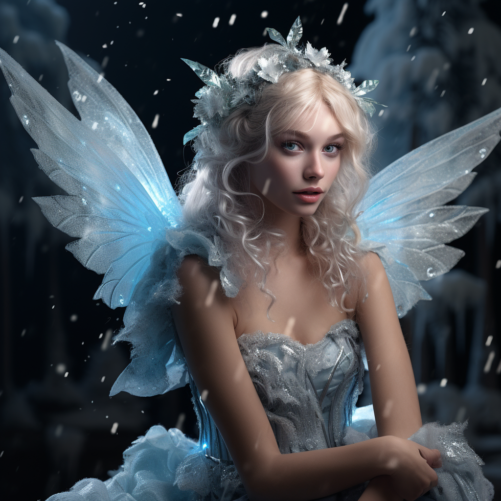 Whimsical fairy in Frozen style