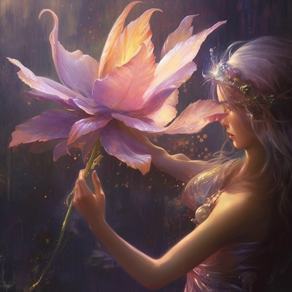 Fairy handing flower