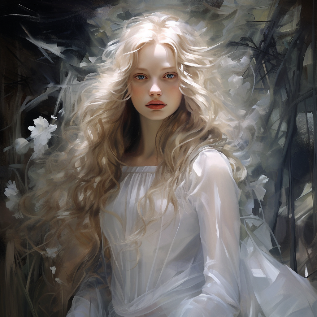 Fairy lady with long blonde hair