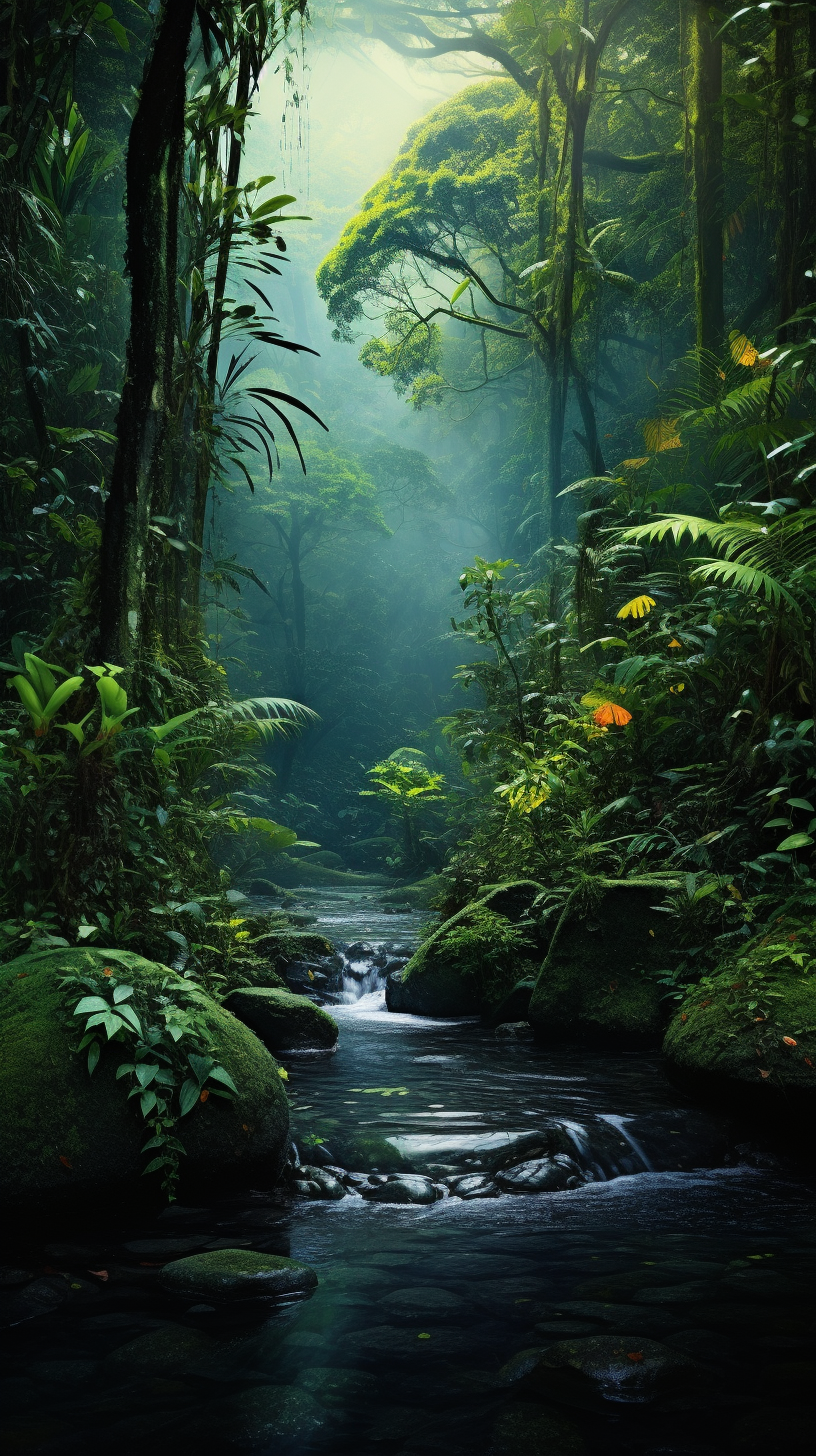 Fairy Tale Rainforest Jungle Scenery