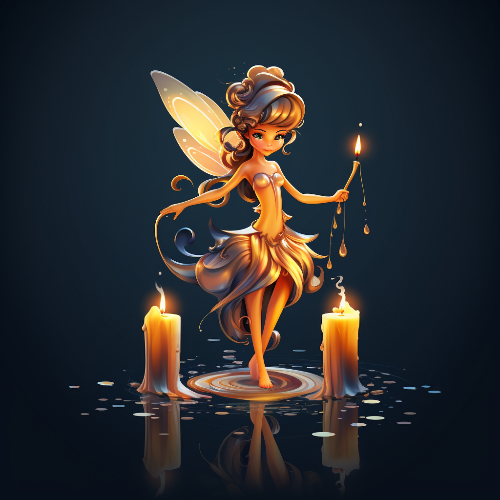 Fairy-shaped candle with enchanting design