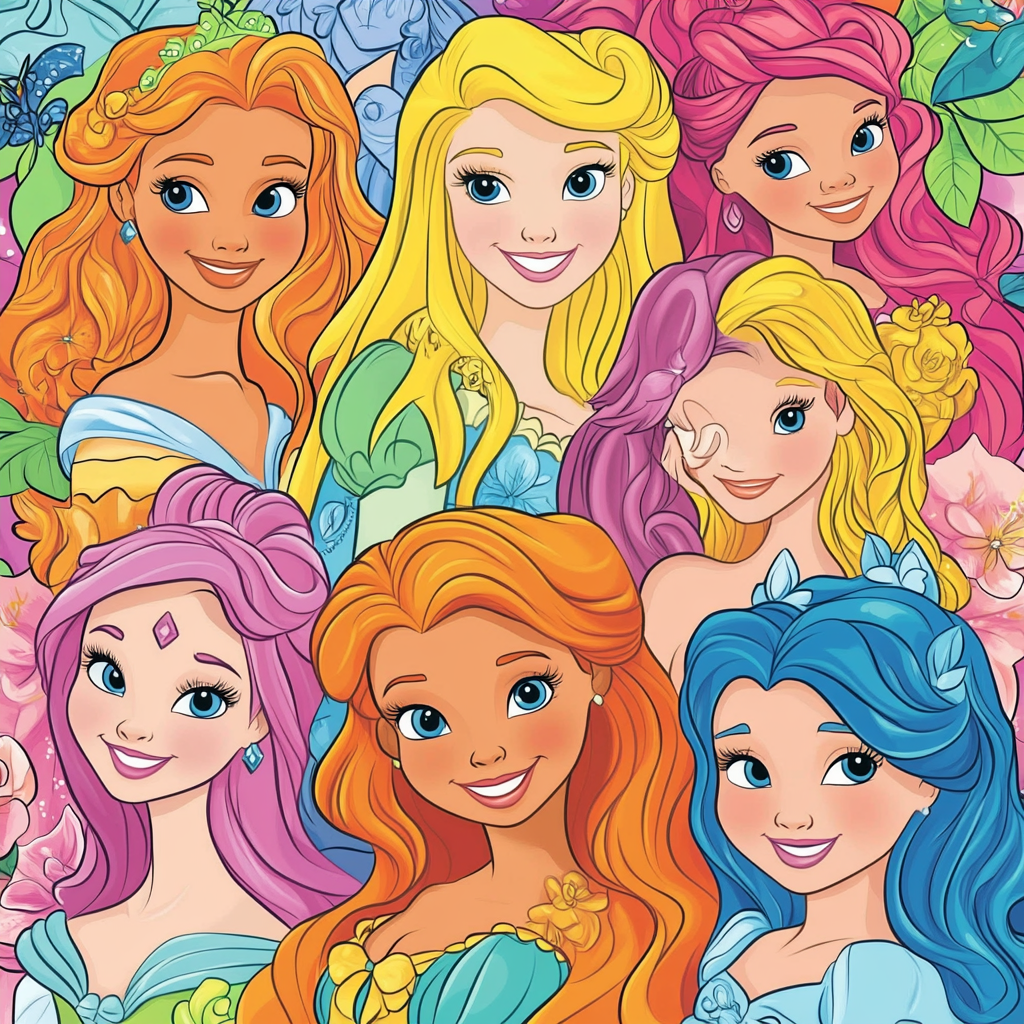 Fairy Tale Princesses Coloring Book