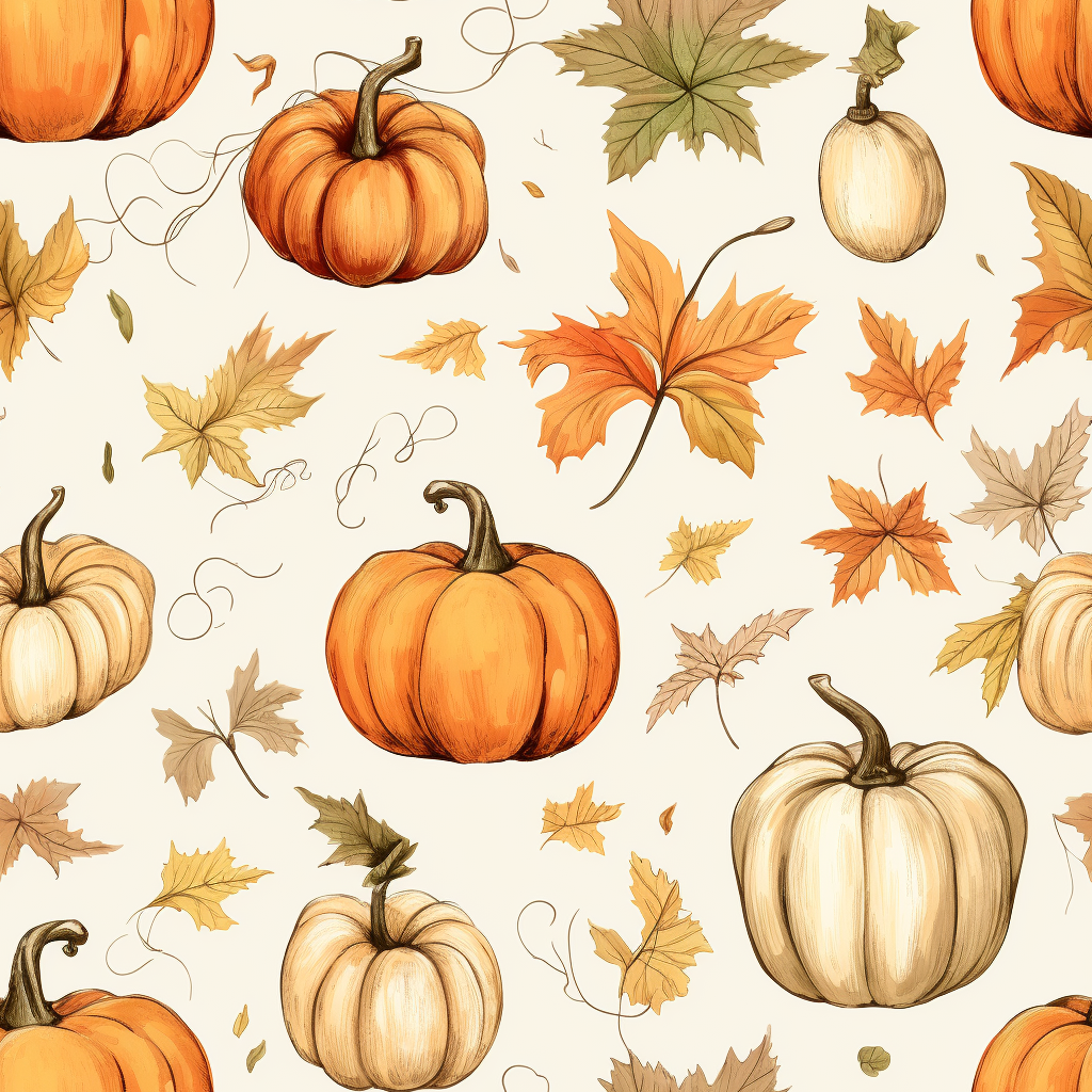 Fall-themed orange autumn leaves with jack-o-lanterns