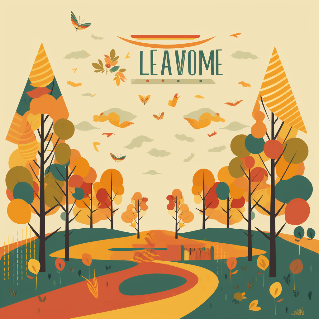 Vintage fall autumn welcome flag template