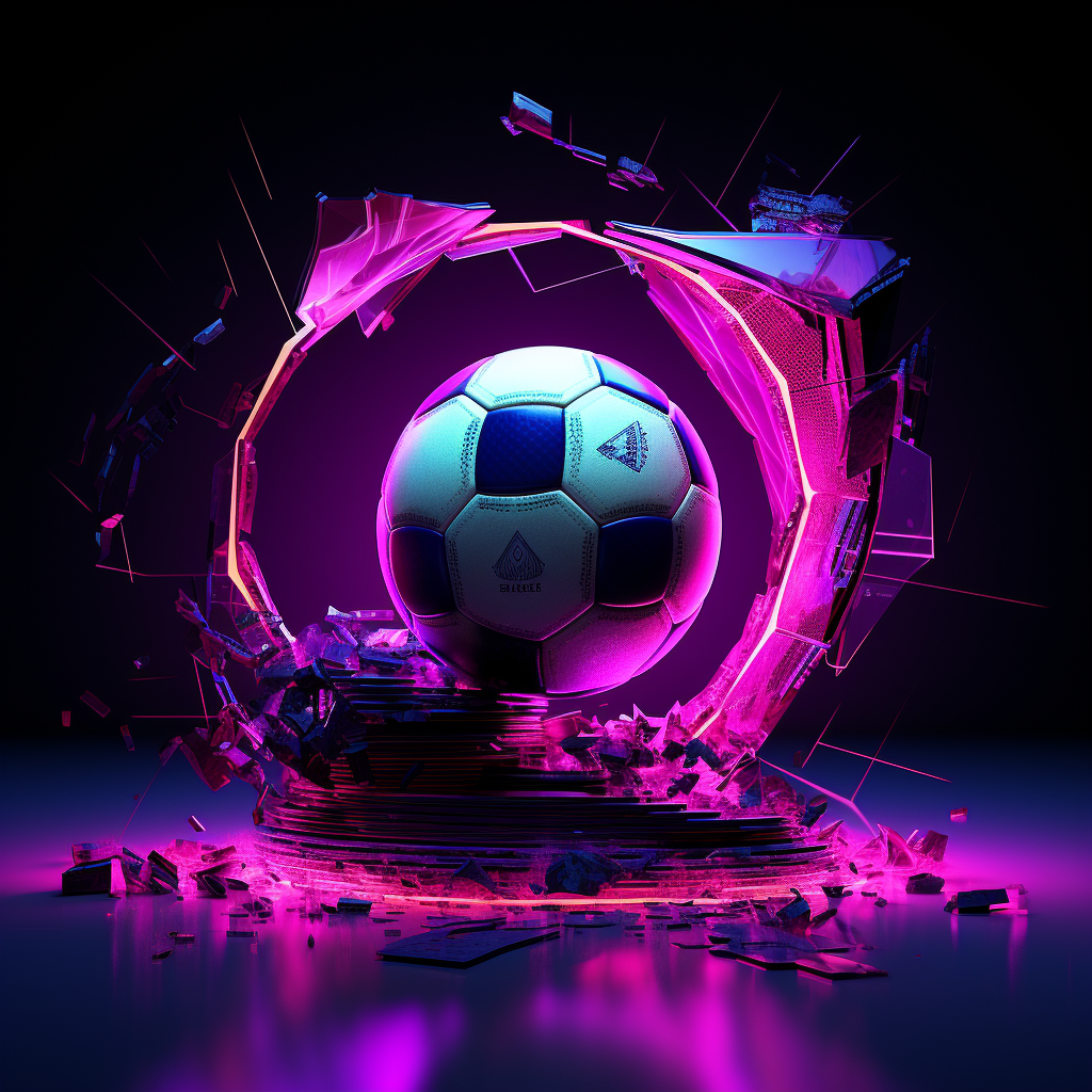 Neon purple fallen goal icon