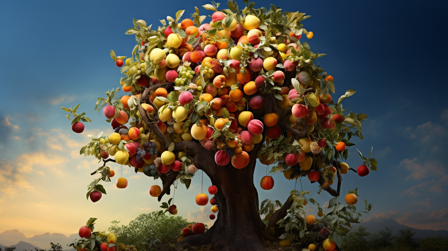 Fruit tree representing fame