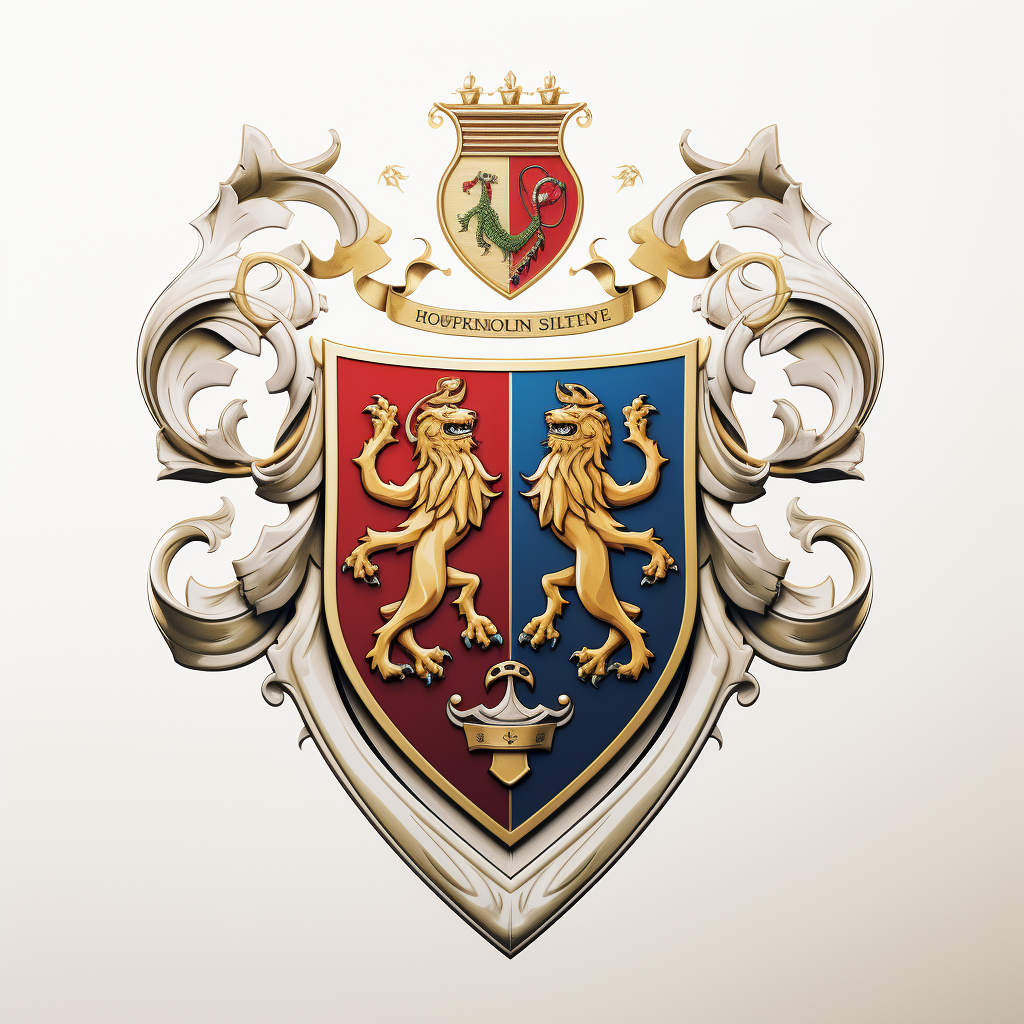 Family crest with sharp lines