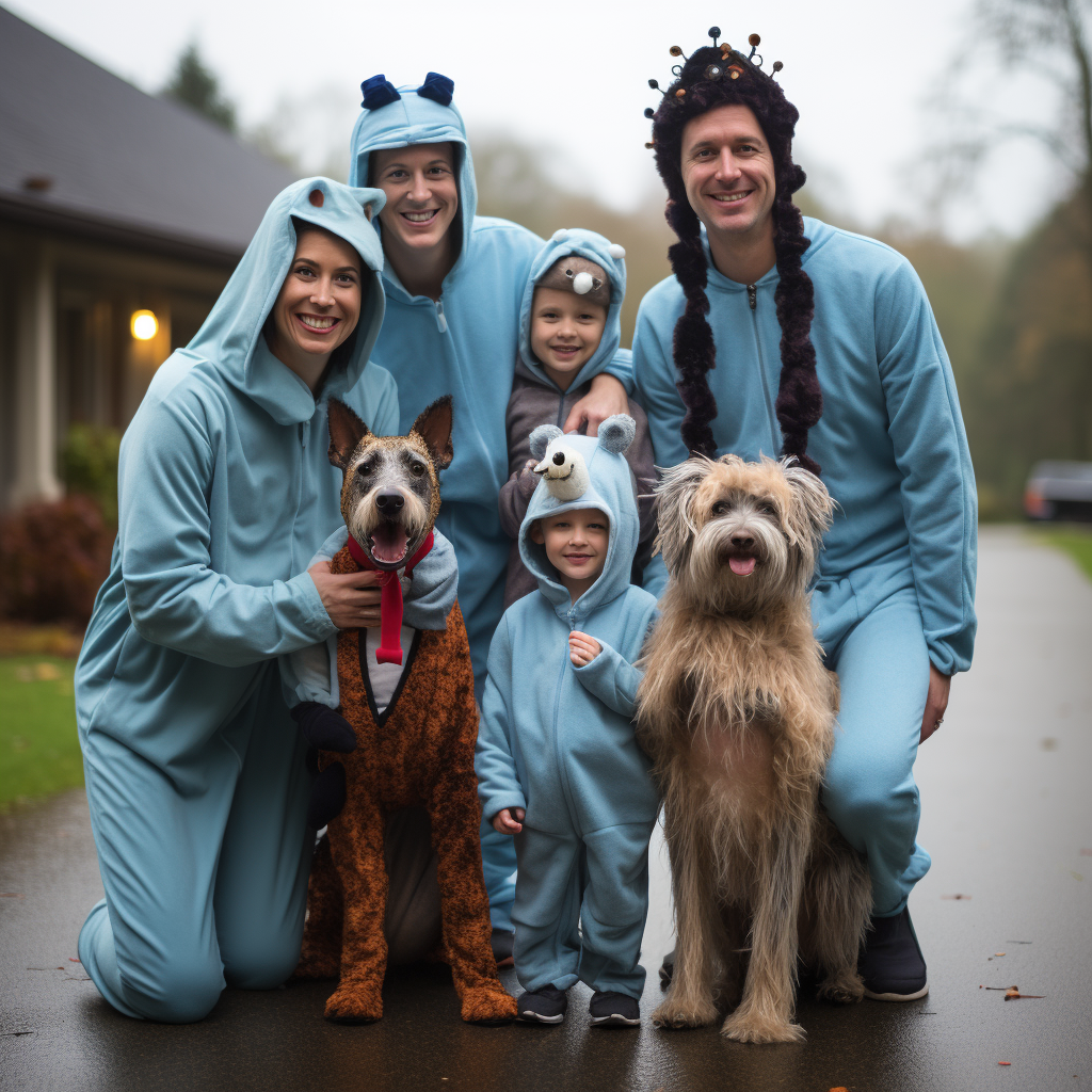 Family with Dog and Human as Pets