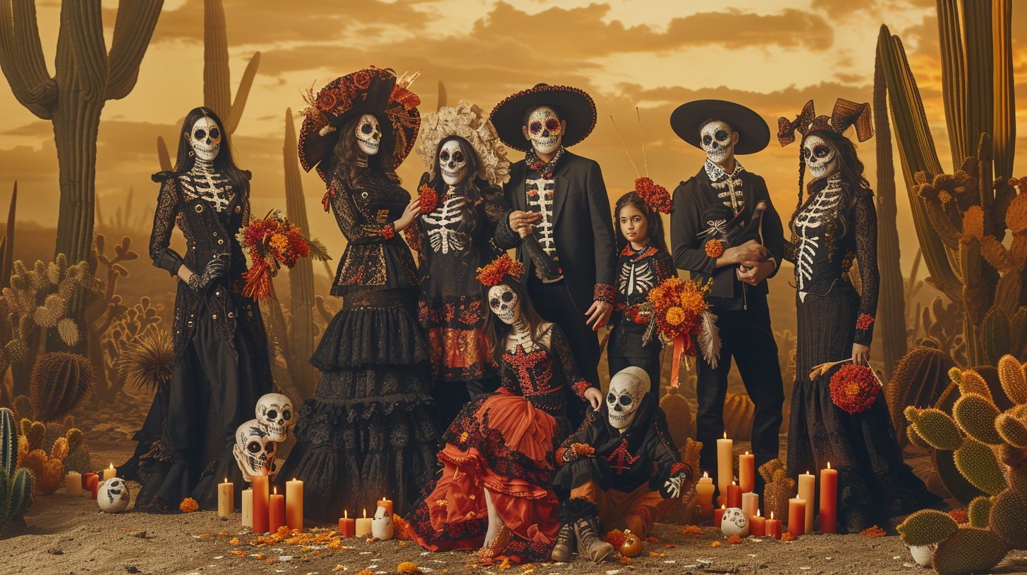 El Día de los Muertos Family Portrait