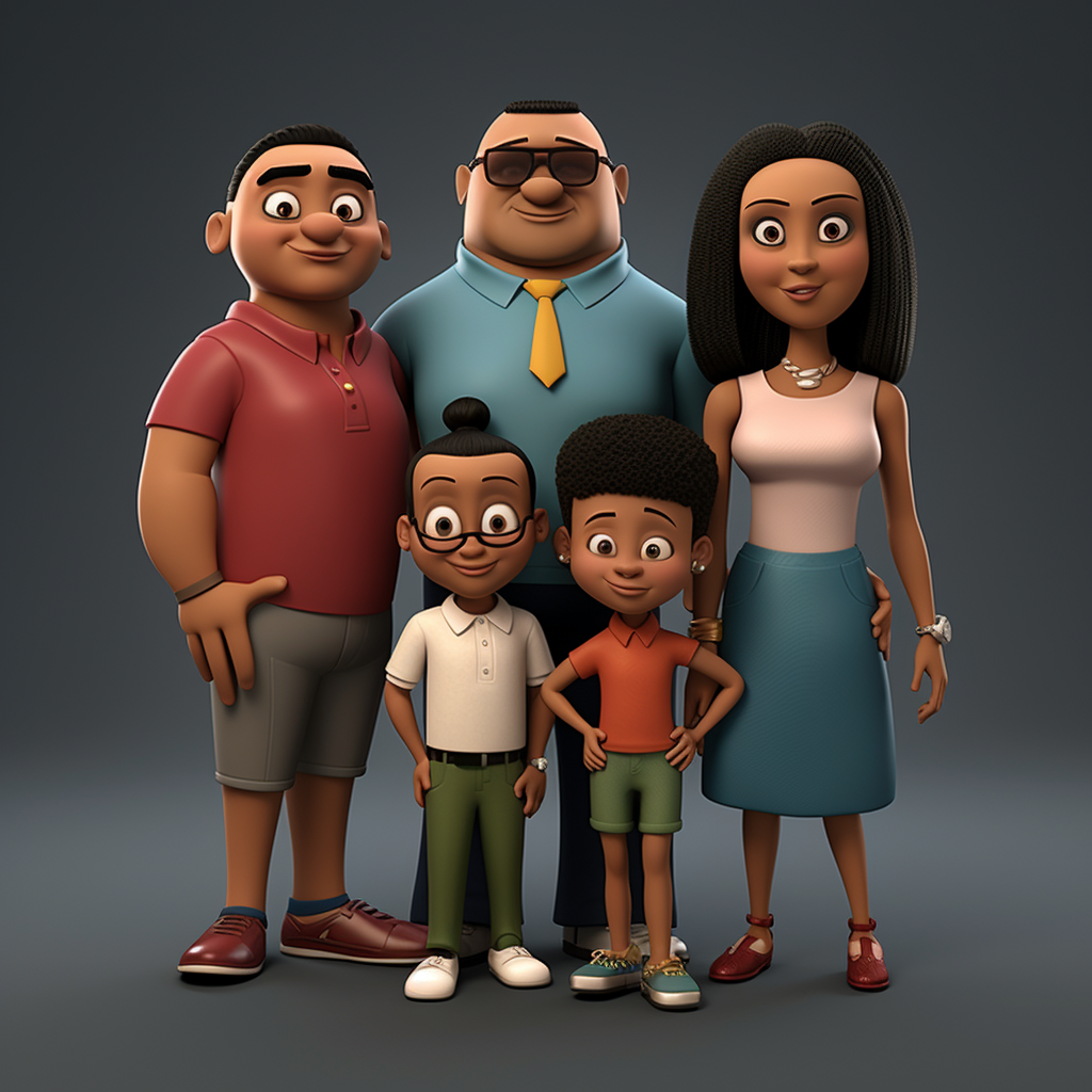 Diverse 3D Family Guy Styled Characters