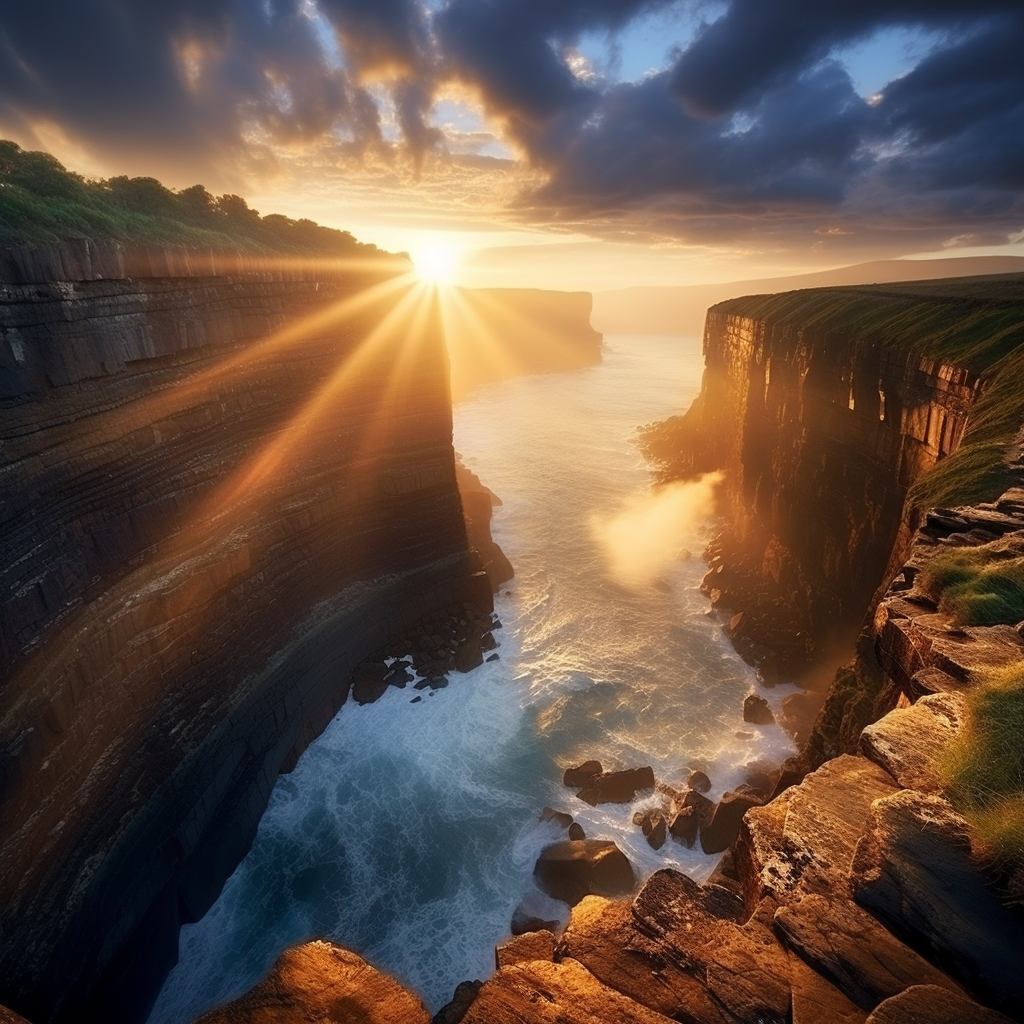 Stunning view of famous cliffs