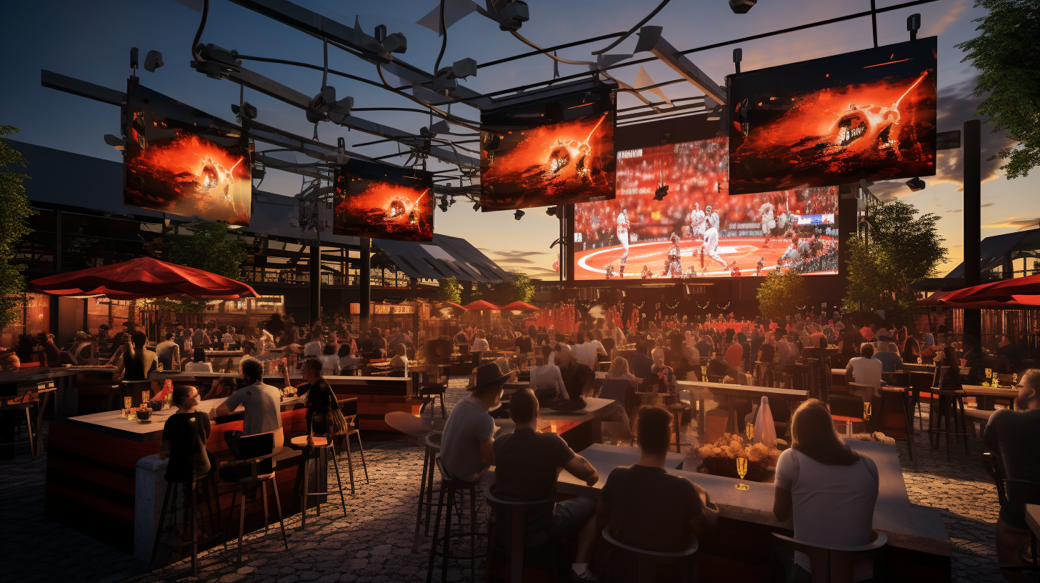 Fan Zone Bar with Germany Soccer Match