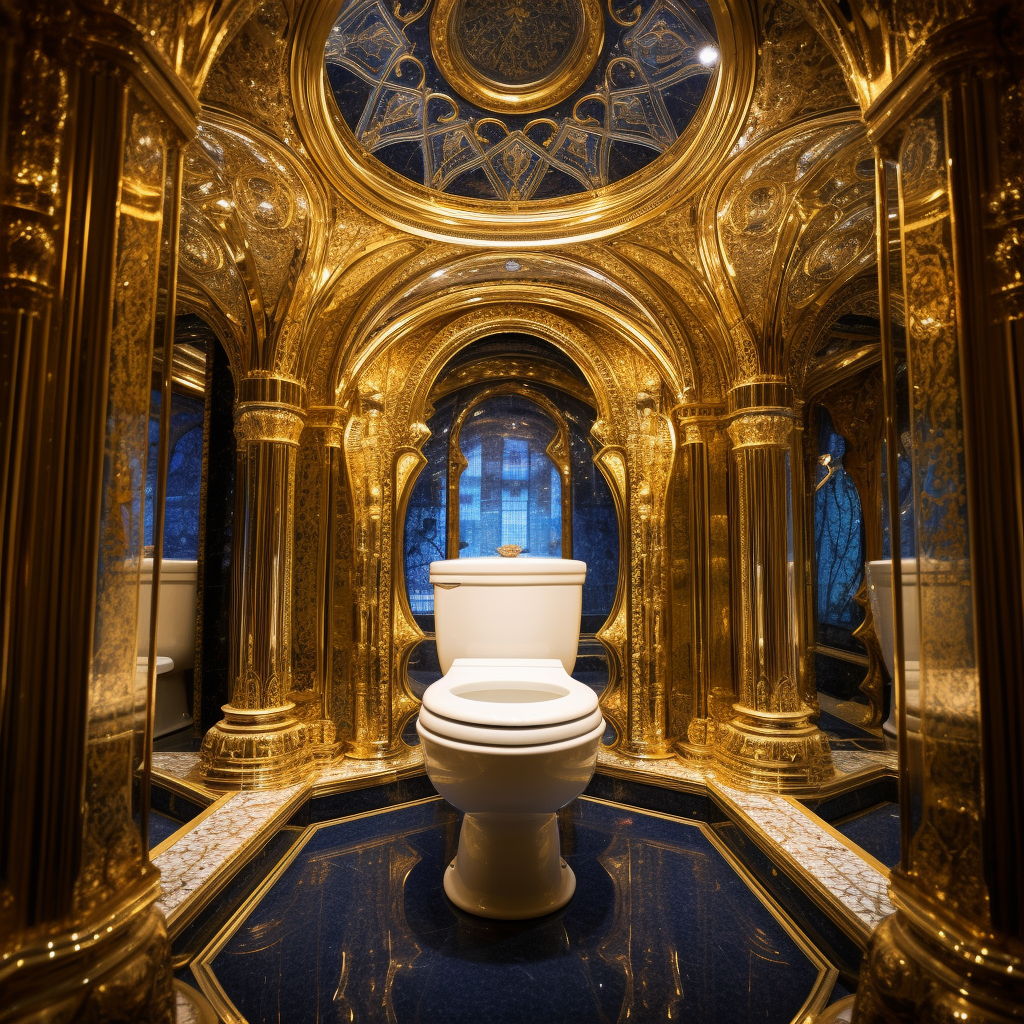 Luxurious toilet interior design