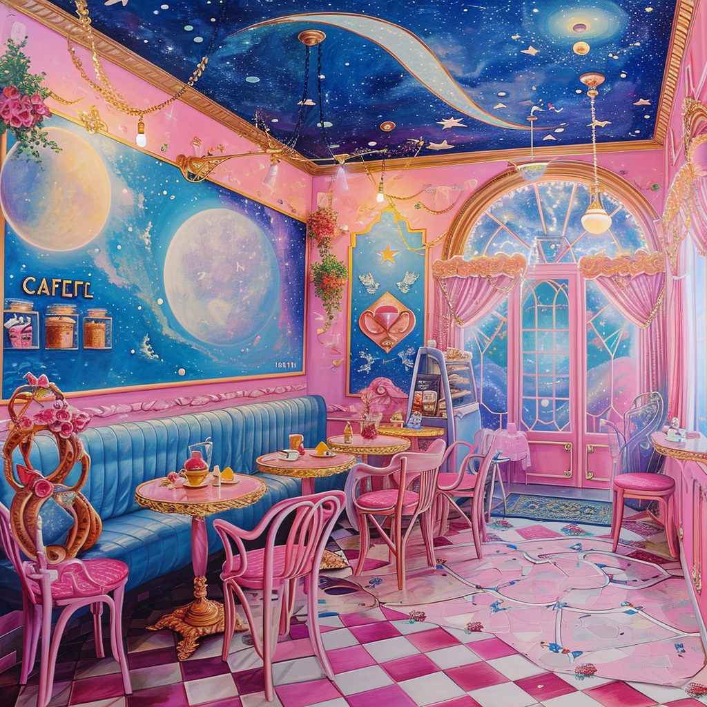 Bright Sailor Moon Inspired Coffee Shop