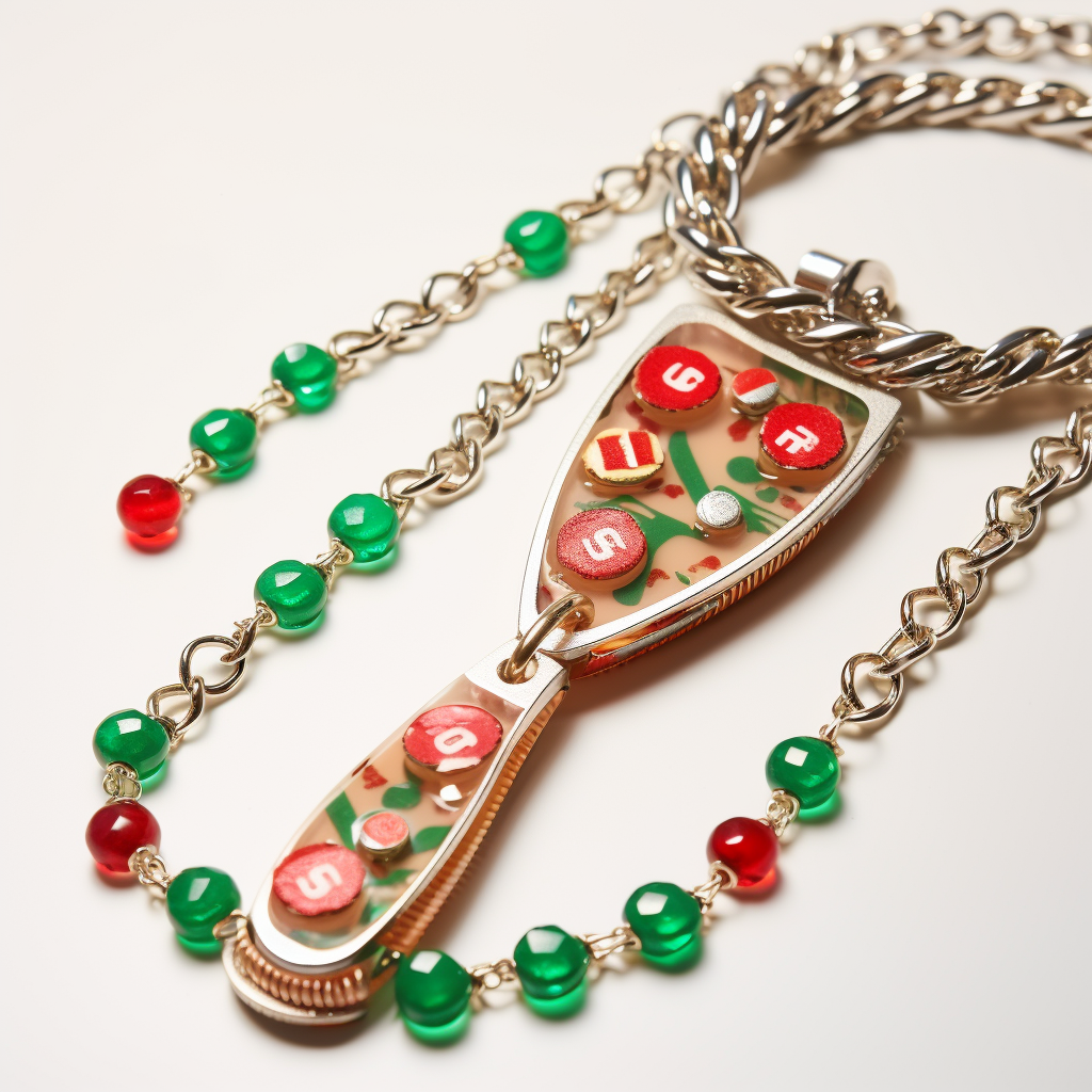 Stylish necklace with 7-Eleven branding