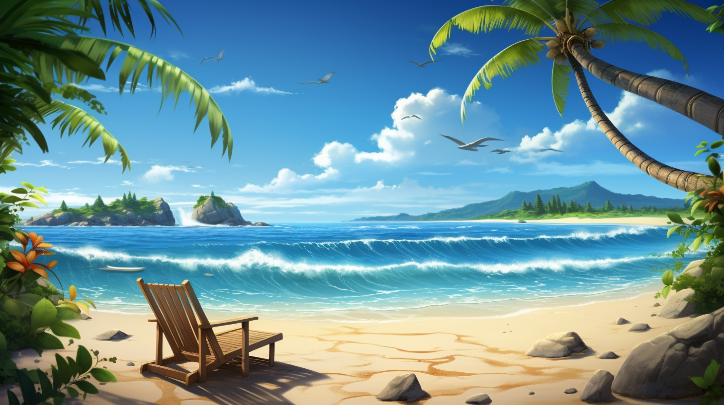 Beautiful summer beach wallpaper image