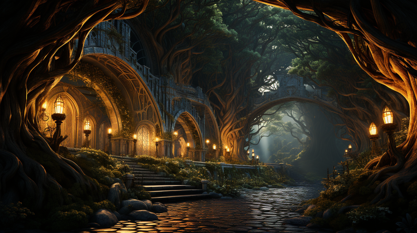 Fantasy Art Illuminated Arches