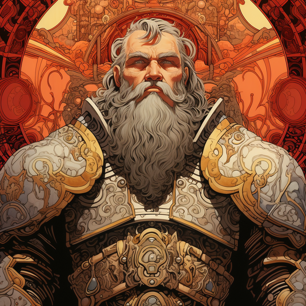 Stunning dwarf paladin art for fantasy book cover