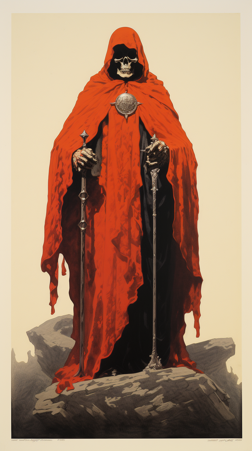 Thief Skeleton with Red Details and Cape