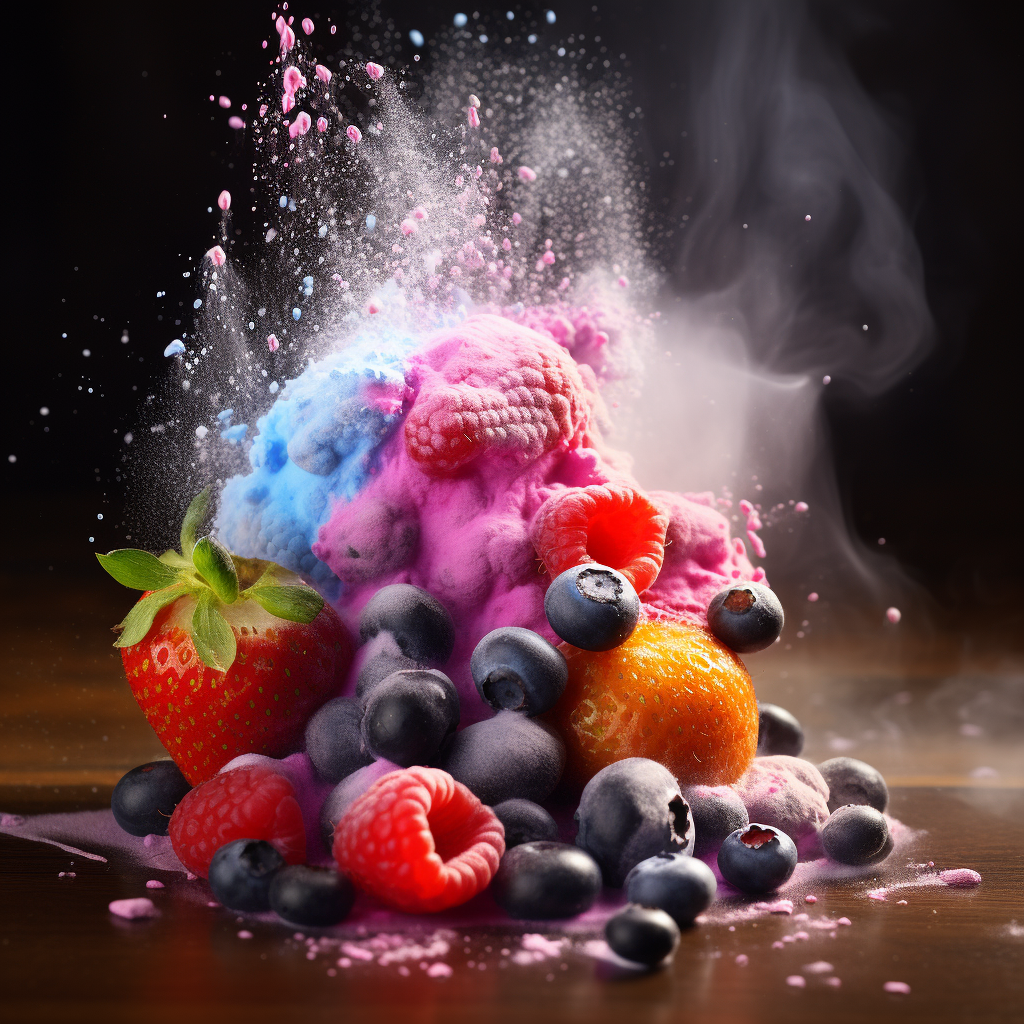 Vibrant burst of fantasy berry powder