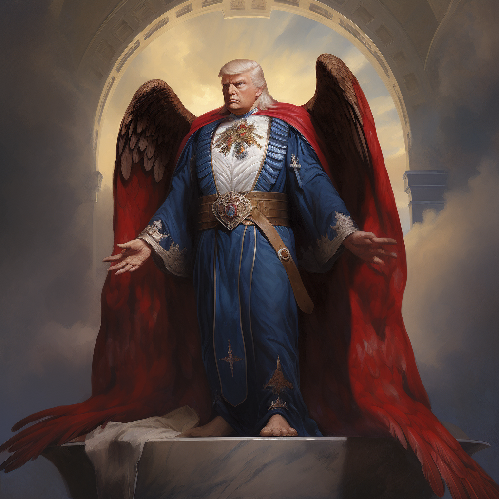 Donald Trump as Anthropomorphic Eagle in Fantasy Setting