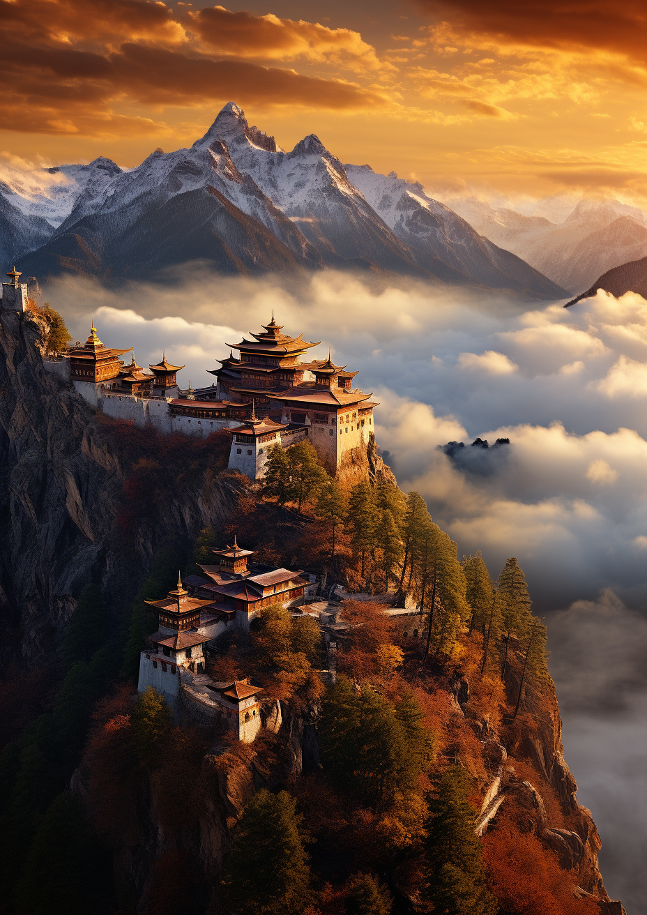 Enigmatic Gorge Potala Palace Sunrise Diagonal