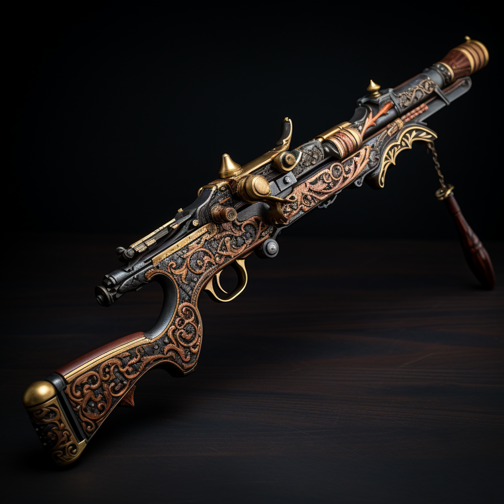 Unique fantasy flintlock rifle weapon