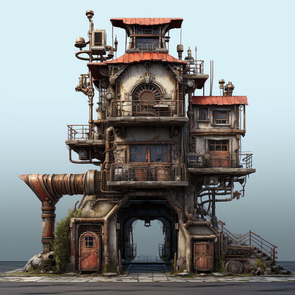 Fantasy industrial building