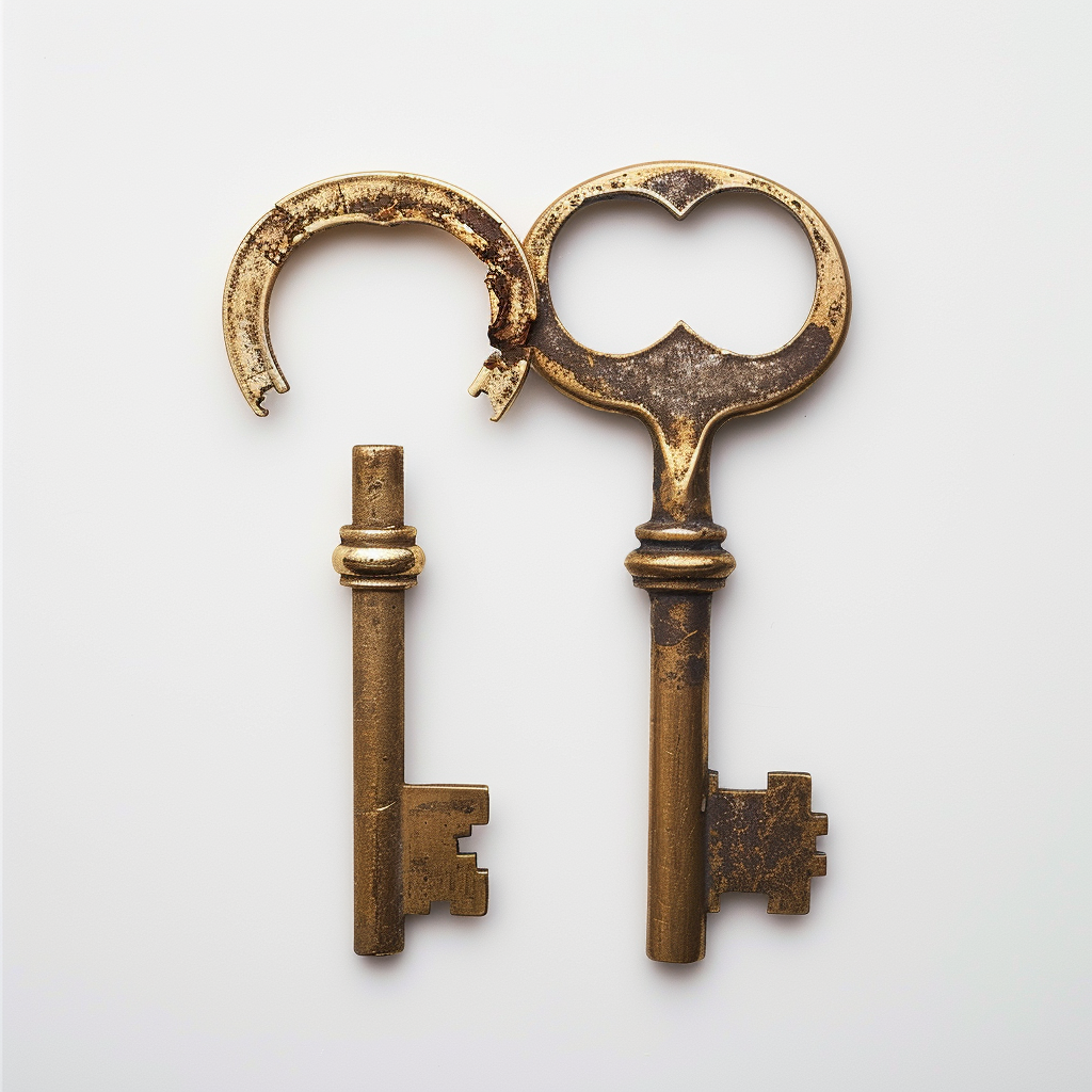 Fantasy key split halves white