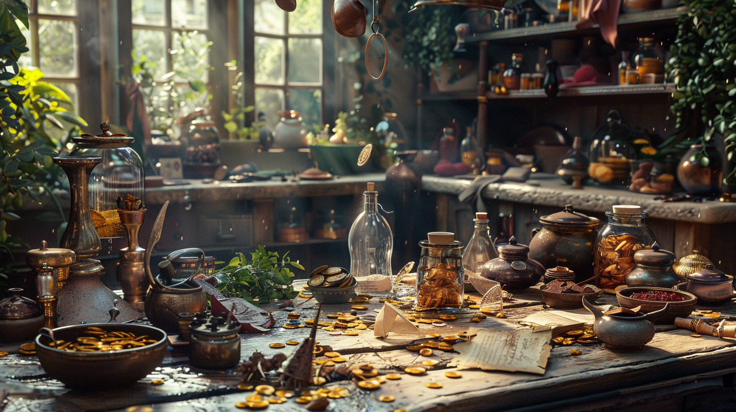 Fantasy Kitchen with Ingredients