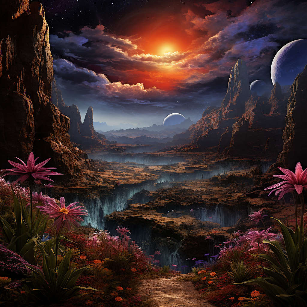 Colorful Fantasy Landscape in Nature