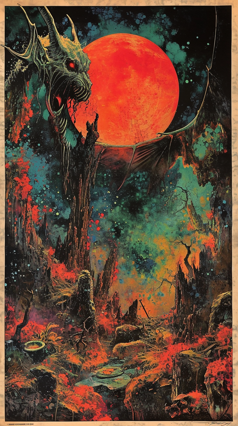 Fantasy Lithograph Comic Art