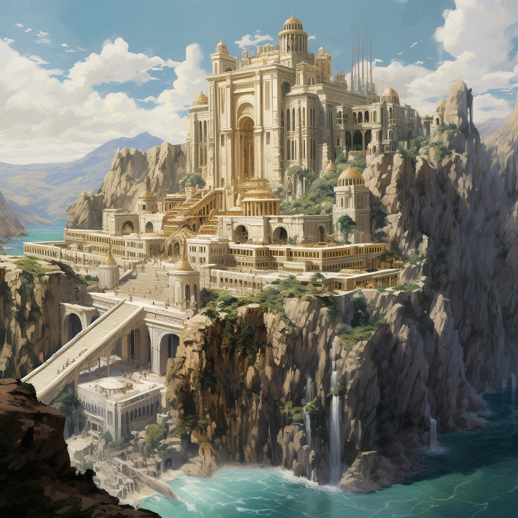 Fantasy Marble Gold Fort Picture