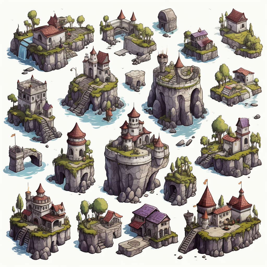 Fantasy Monastery Sprite Sheet