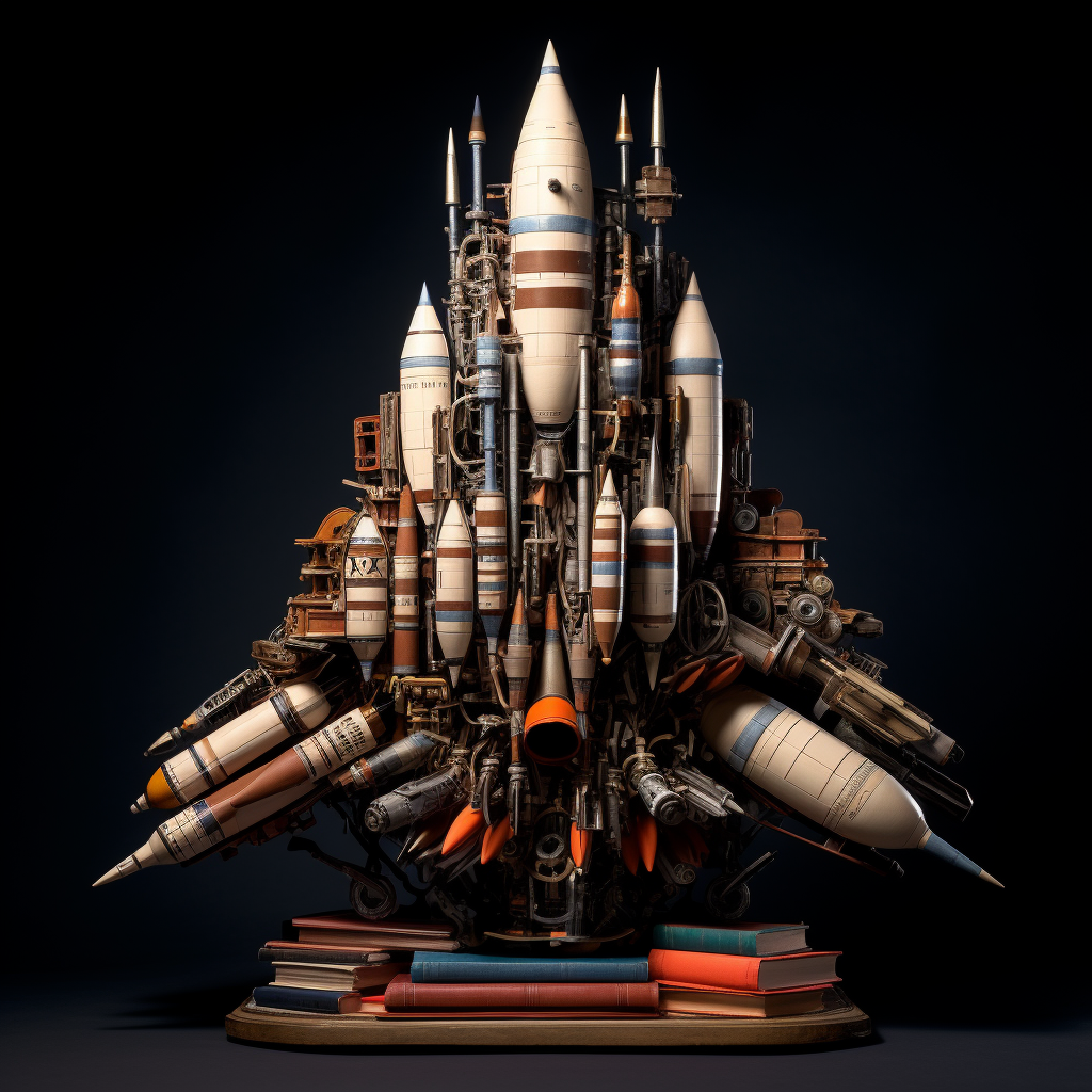 Rocket engine made of books