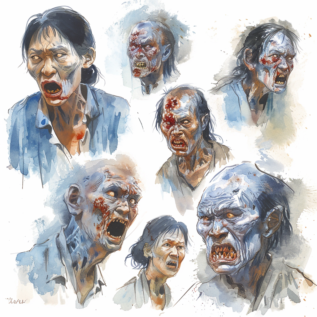 Fantasy RPG Zombies Portraits Decay