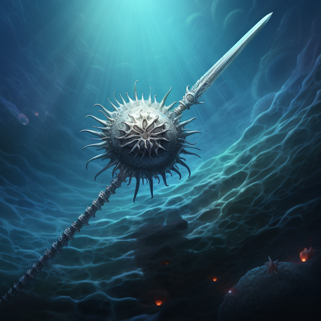 Magical fantasy sea urchin epee