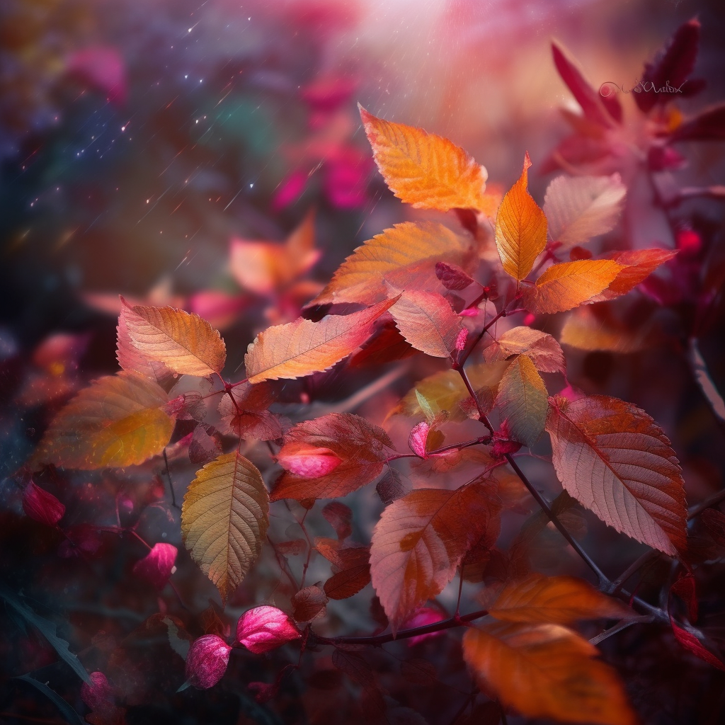 Beautiful Autumn Flowers and Leaves