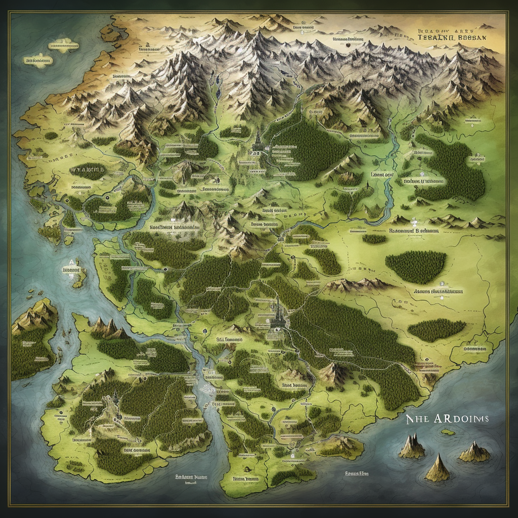 Detailed Fantasy Cartographic Map