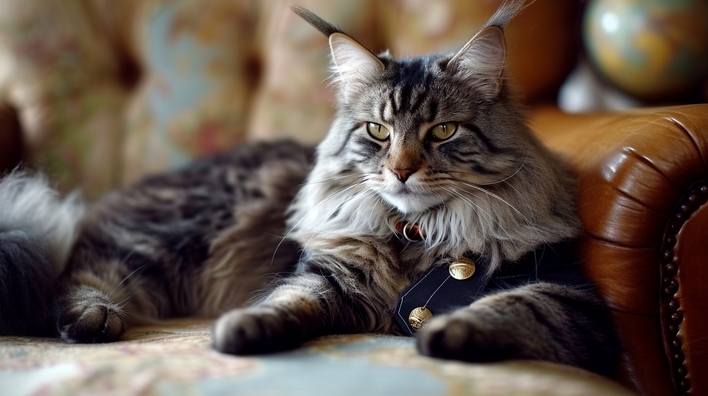 Cat wearing pilot uniform