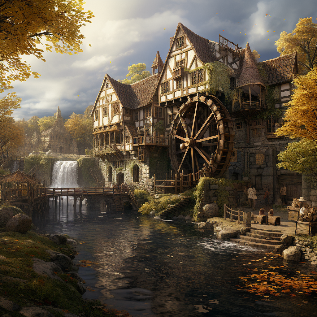 fantasy-cider-mill-in-medieval-town