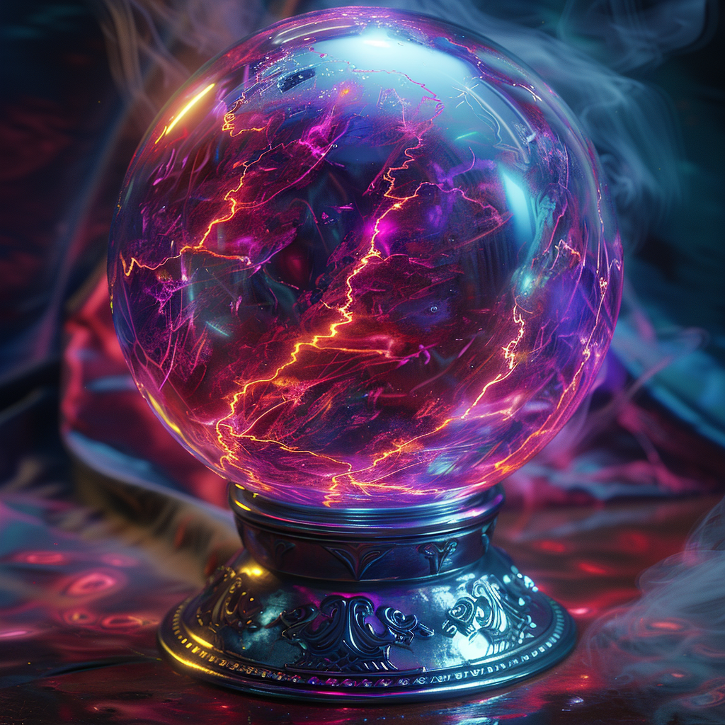 Crystal ball electric storm fantasy