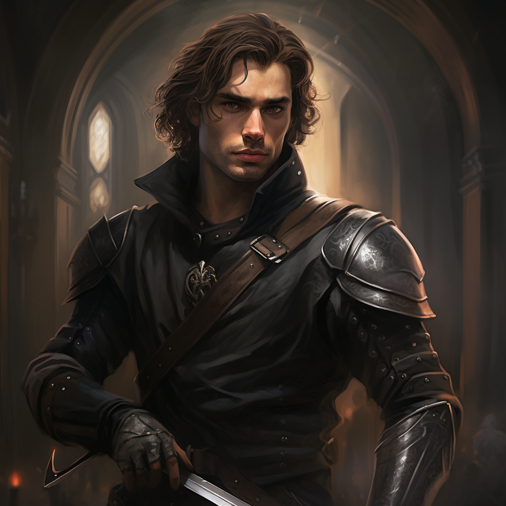 Young Noble with Leather Armor and Rapier