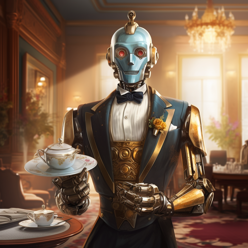 Fantasy Robot Butler Illustration